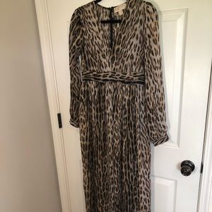 Michael Kors. Leopard print maxi dress. Size 0